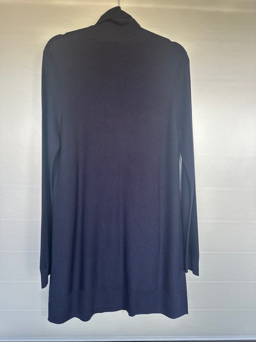 Eileen Fisher Long Sleeve Turtleneck Dress Size M Navy Blue Tencel-silk blend - Picture 4 of 7